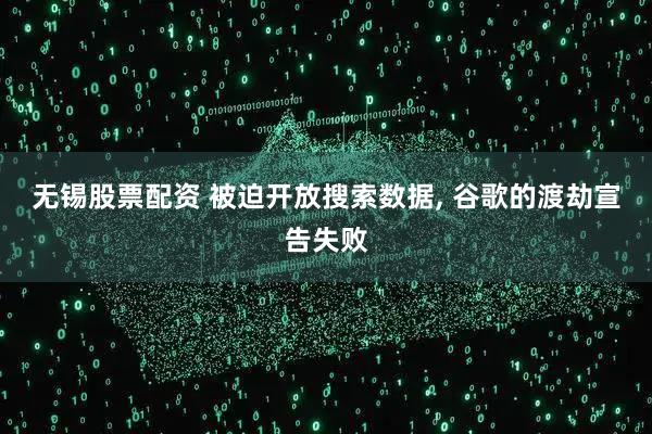 无锡股票配资 被迫开放搜索数据, 谷歌的渡劫宣告失败